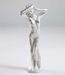 Sculpture de plomb dame debout, 11 cm 